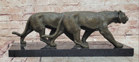 Signed Barye Art Deco sculpture of two panthers Abstract Modern Artwork Statue
