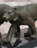 Signed Barye Art Deco sculpture of two panthers Abstract Modern Artwork Statue