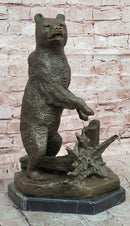 Hand Made Grizzly Bear by Nicolai Lieberich Real Bronze Sculpture Figurine Statue