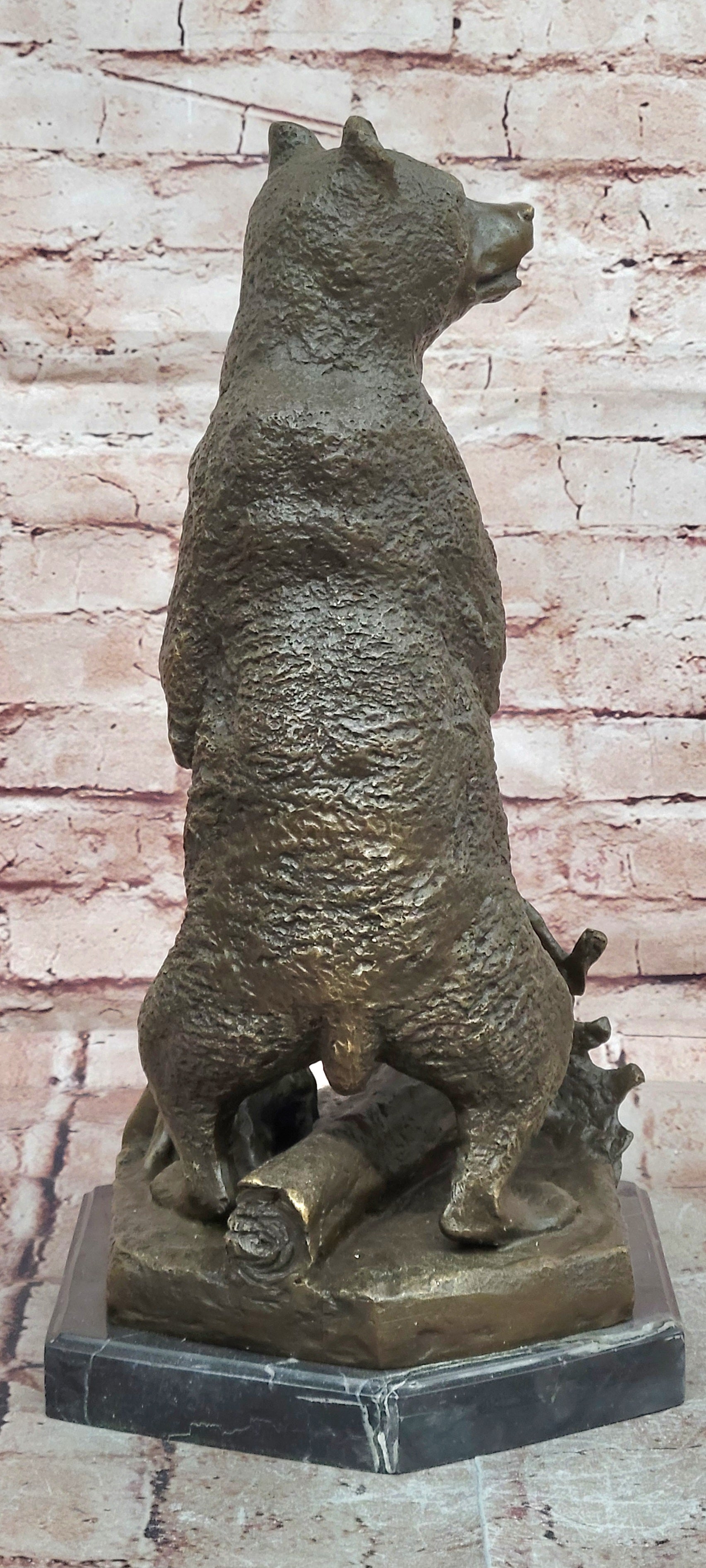 Hand Made Grizzly Bear by Nicolai Lieberich Real Bronze Sculpture Figurine Statue