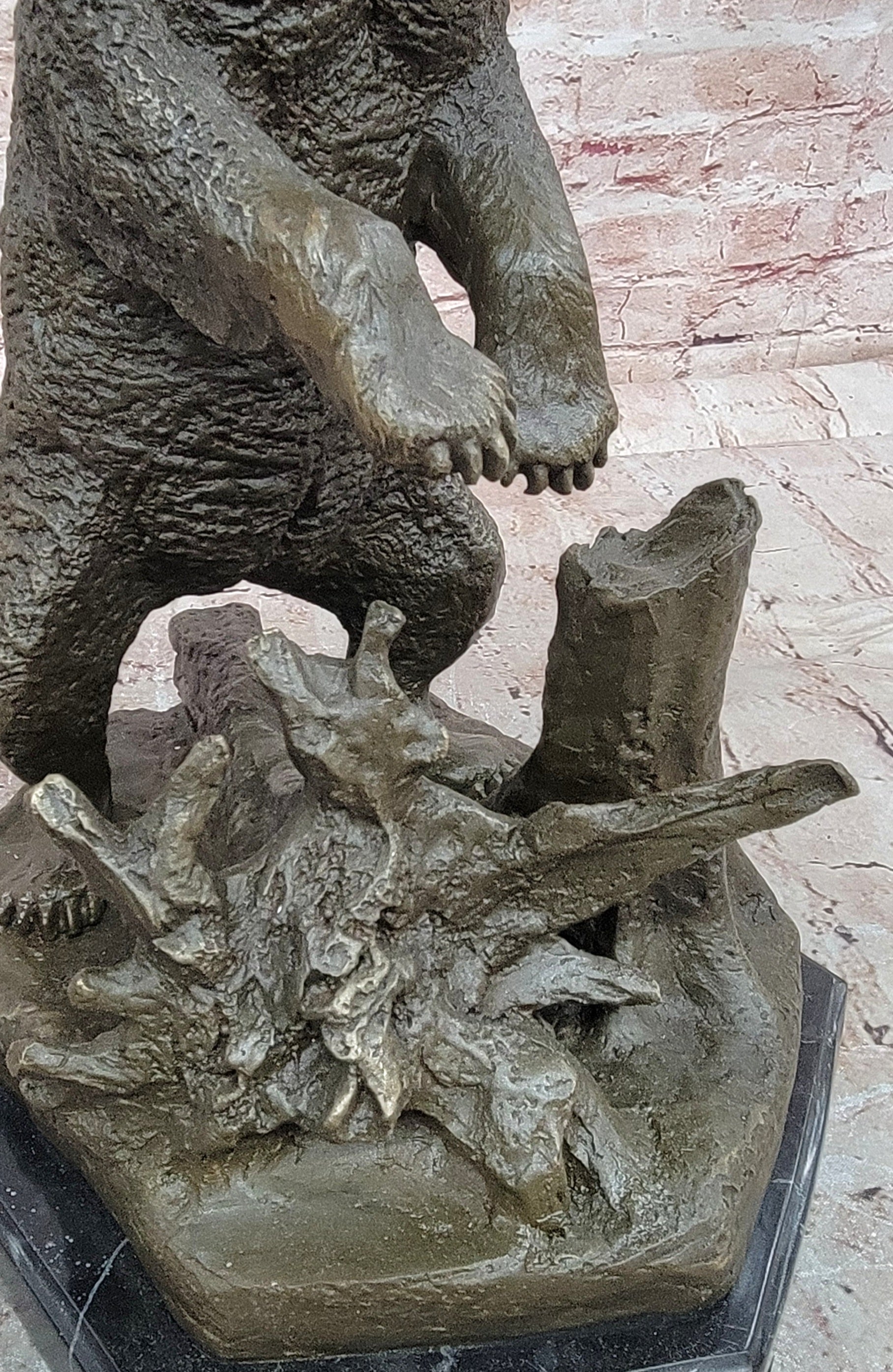 Hand Made Grizzly Bear by Nicolai Lieberich Real Bronze Sculpture Figurine Statue