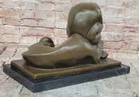 Bronze Statue Animal Abstract Modern Artwork Lion Sculpture by H. Moore