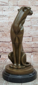Hand Made Cougar Puma Mountain Lion Genuine Bronze Sculpture by Milo