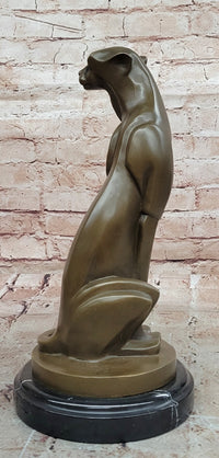 Hand Made Cougar Puma Mountain Lion Genuine Bronze Sculpture by Milo