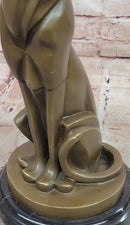 Hand Made Cougar Puma Mountain Lion Genuine Bronze Sculpture by Milo