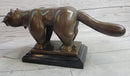 Fernando Botero Cat Gato Bronze Metal Sculpture on Marble Base