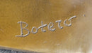 Fernando Botero Cat Gato Bronze Metal Sculpture on Marble Base