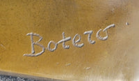 Fernando Botero Cat Gato Bronze Metal Sculpture on Marble Base