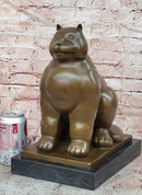 Fernando Botero Statue Large Fat Cat Bronze Signed Contemporary Figurine Figure
