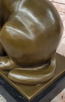 Fernando Botero Statue Large Fat Cat Bronze Signed Contemporary Figurine Figure