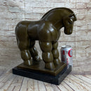 Modern Art Roman Horse Bronze Figurine by BOTERO Statue Sculpture Figurine Decor