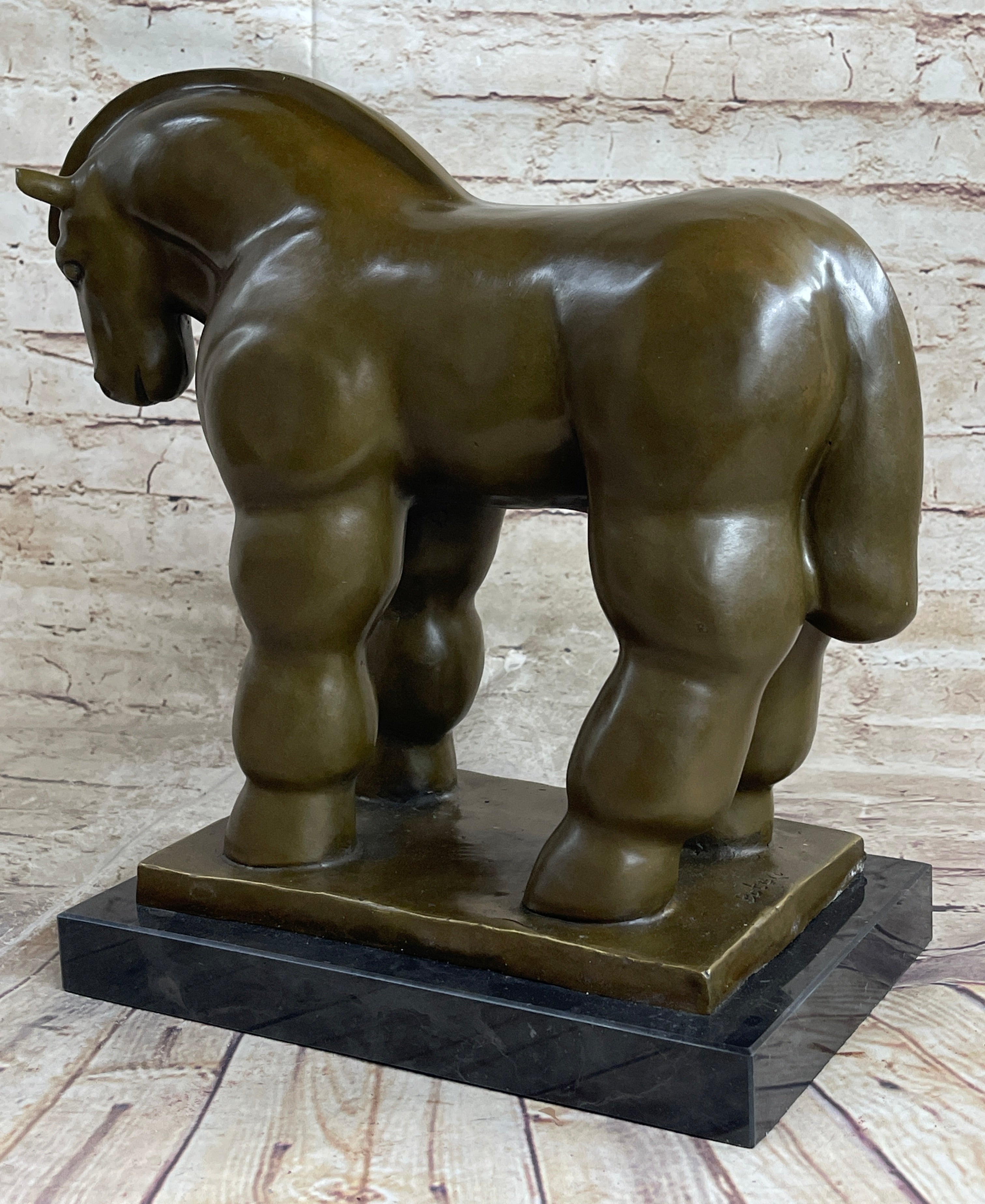 Modern Art Roman Horse Bronze Figurine by BOTERO Statue Sculpture Figurine Decor