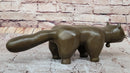 Large Botero Cat Gato Feline Bronze Sculpture