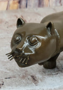 Large Botero Cat Gato Feline Bronze Sculpture