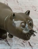Large Botero Cat Gato Feline Bronze Sculpture