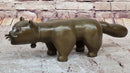 Large Botero Cat Gato Feline Bronze Sculpture