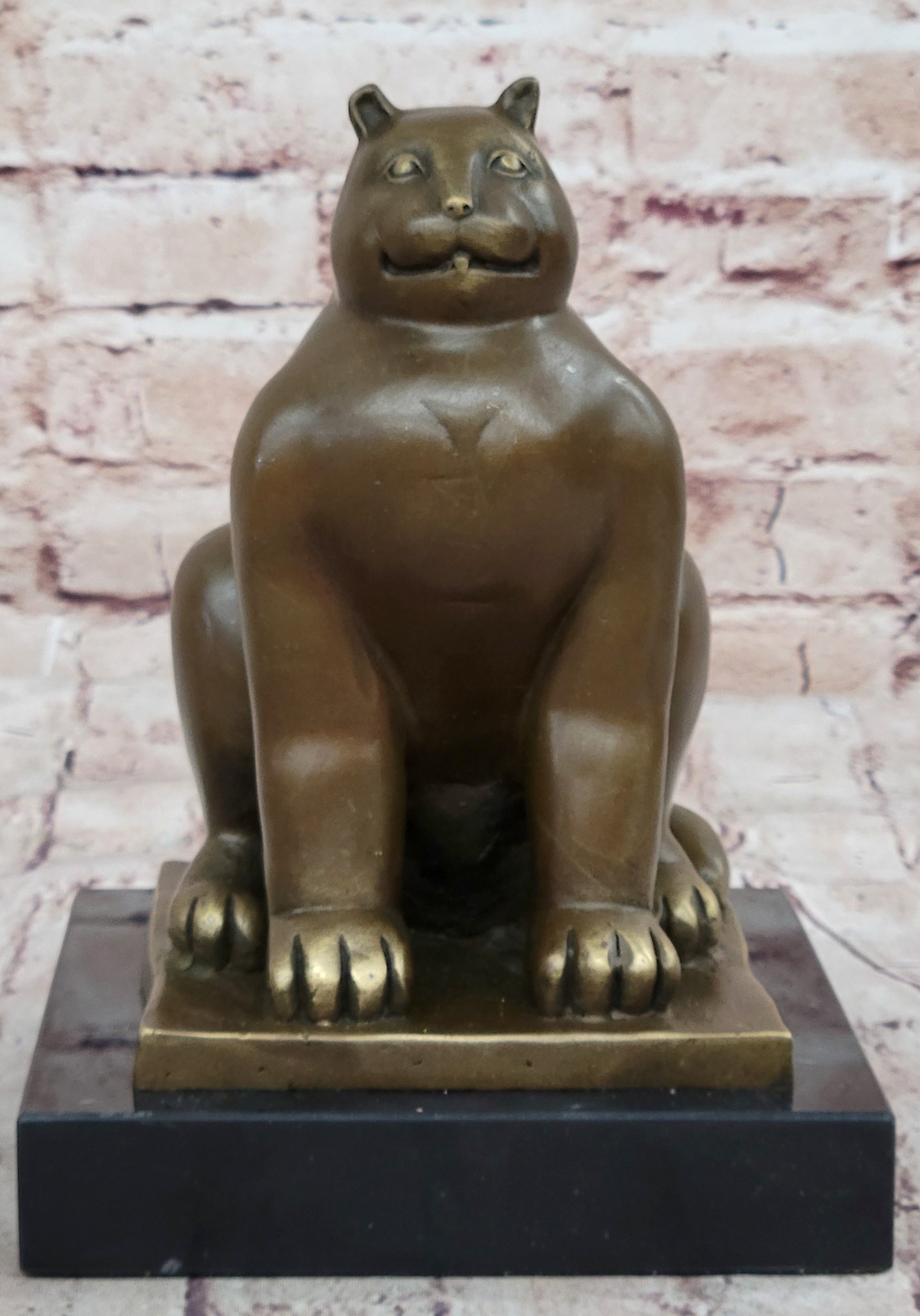 Fat Cat Gato Bronze Sculpture Modern Art by Fernando Botero