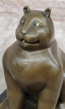 Fat Cat Gato Bronze Sculpture Modern Art by Fernando Botero