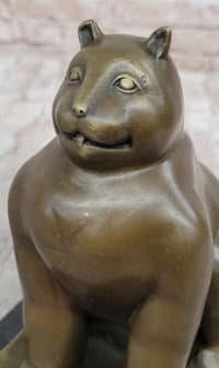 Fat Cat Gato Bronze Sculpture Modern Art by Fernando Botero