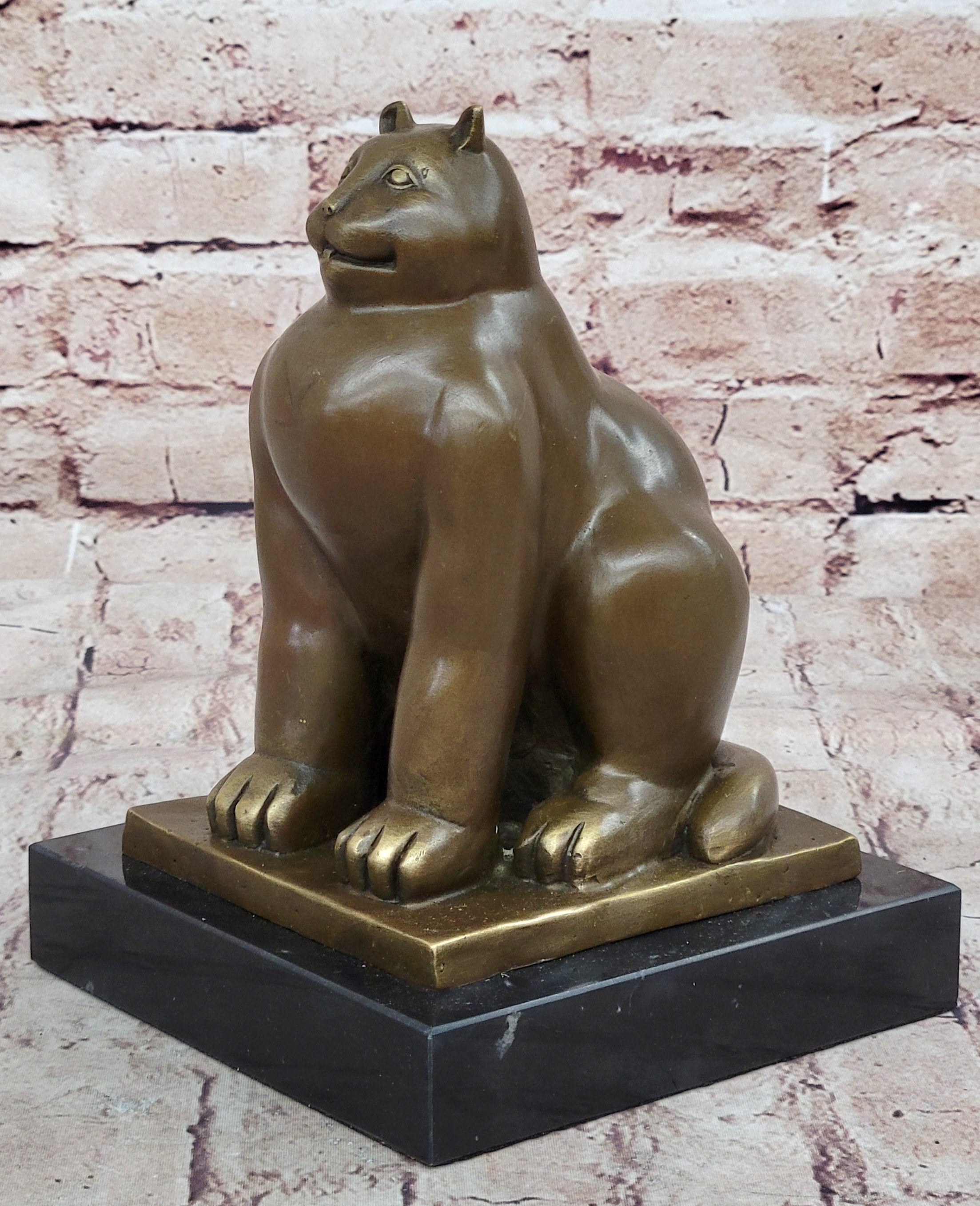 Fat Cat Gato Bronze Sculpture Modern Art by Fernando Botero