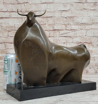 Abstract Bronze Metal Spanish Bull Sculpture Fernando Botero