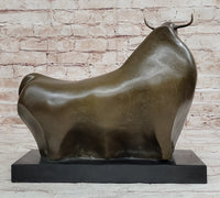 Abstract Bronze Metal Spanish Bull Sculpture Fernando Botero