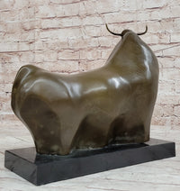 Abstract Bronze Metal Spanish Bull Sculpture Fernando Botero