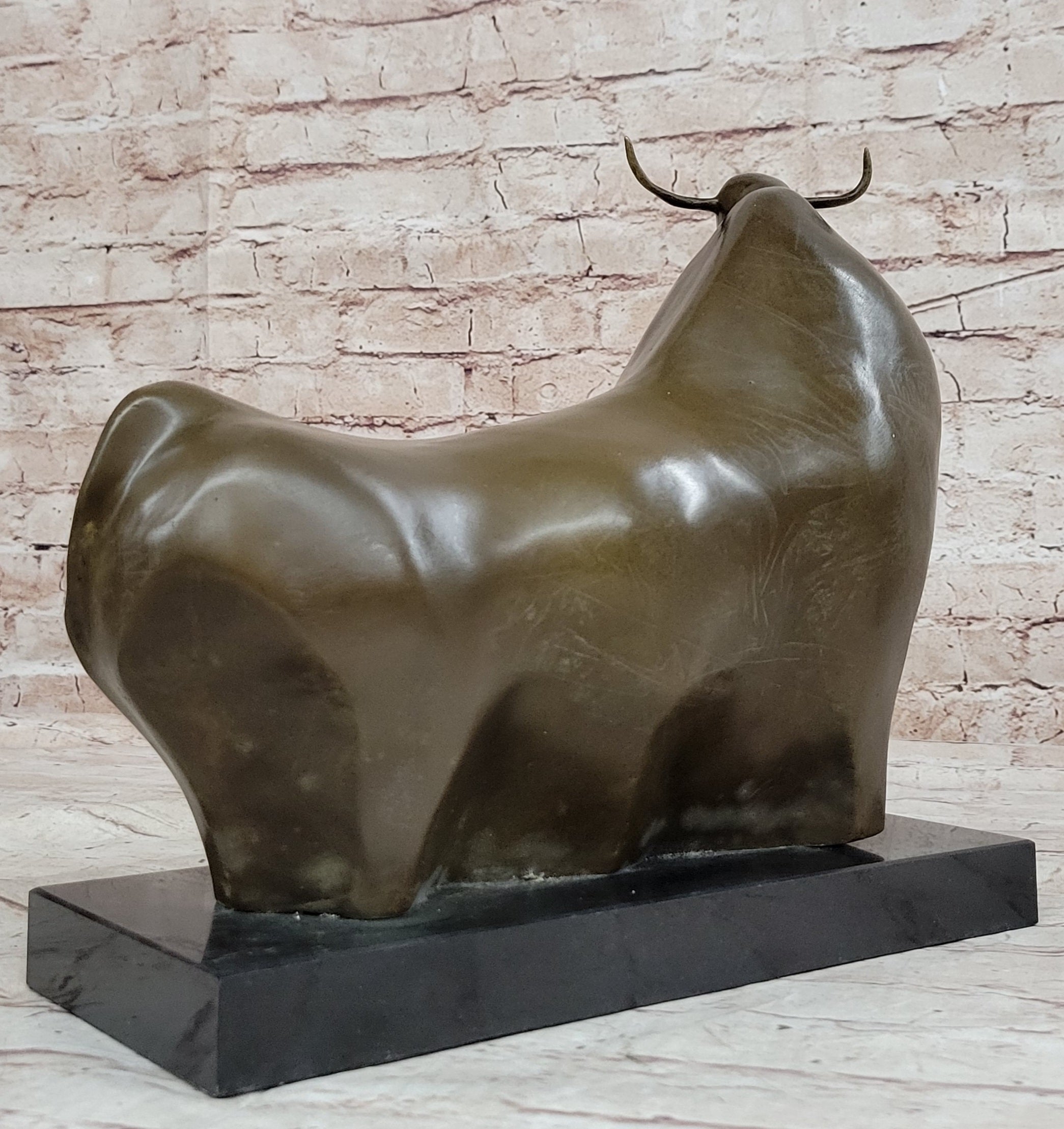Abstract Bronze Metal Spanish Bull Sculpture Fernando Botero