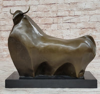 Abstract Bronze Metal Spanish Bull Sculpture Fernando Botero