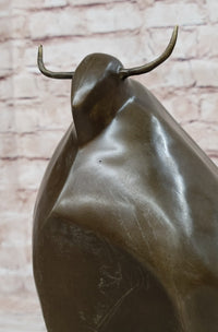 Abstract Bronze Metal Spanish Bull Sculpture Fernando Botero