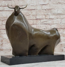 Abstract Bronze Metal Spanish Bull Sculpture Fernando Botero
