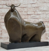 Abstract Bronze Metal Spanish Bull Sculpture Fernando Botero