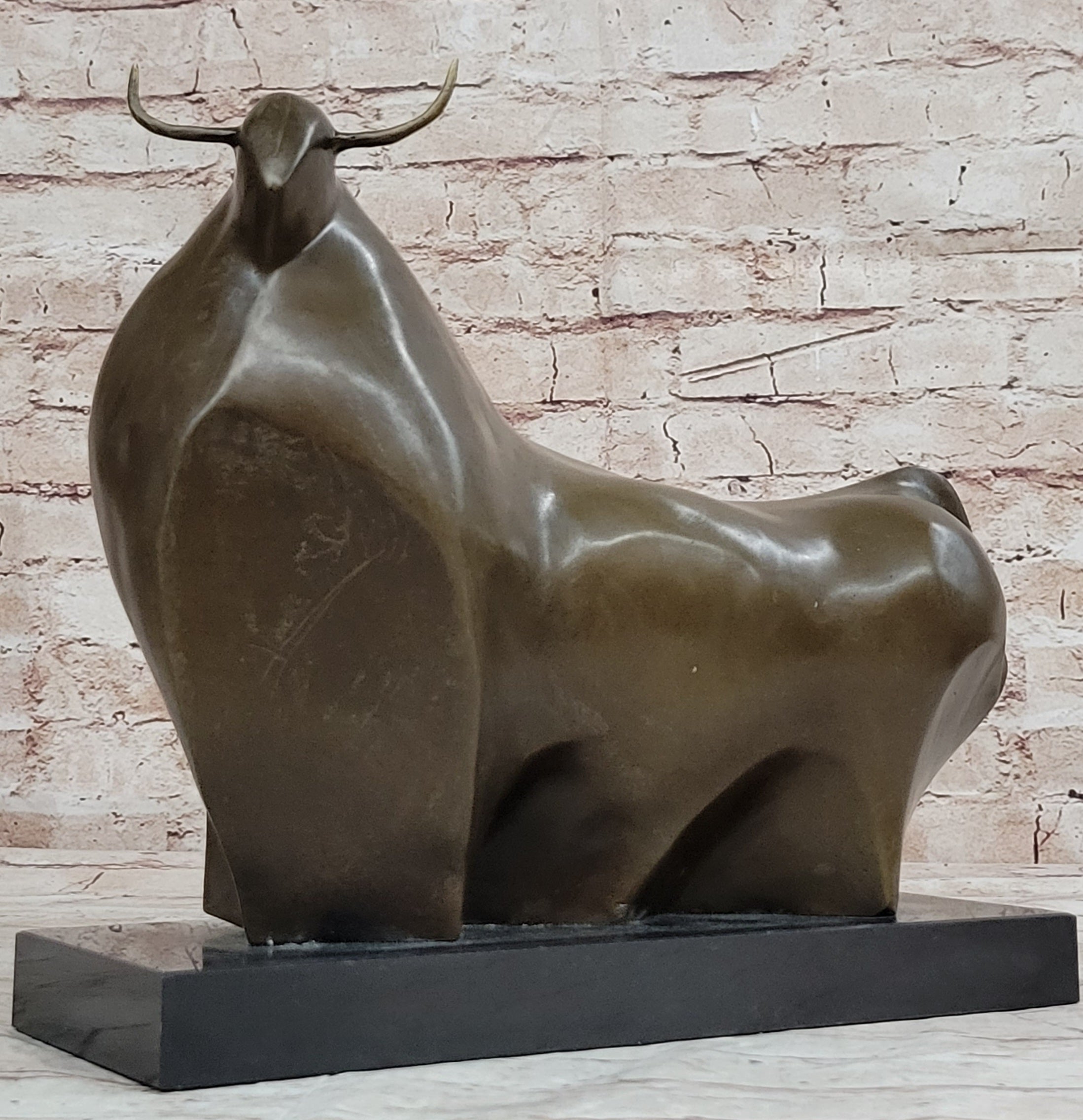 Abstract Bronze Metal Spanish Bull Sculpture Fernando Botero