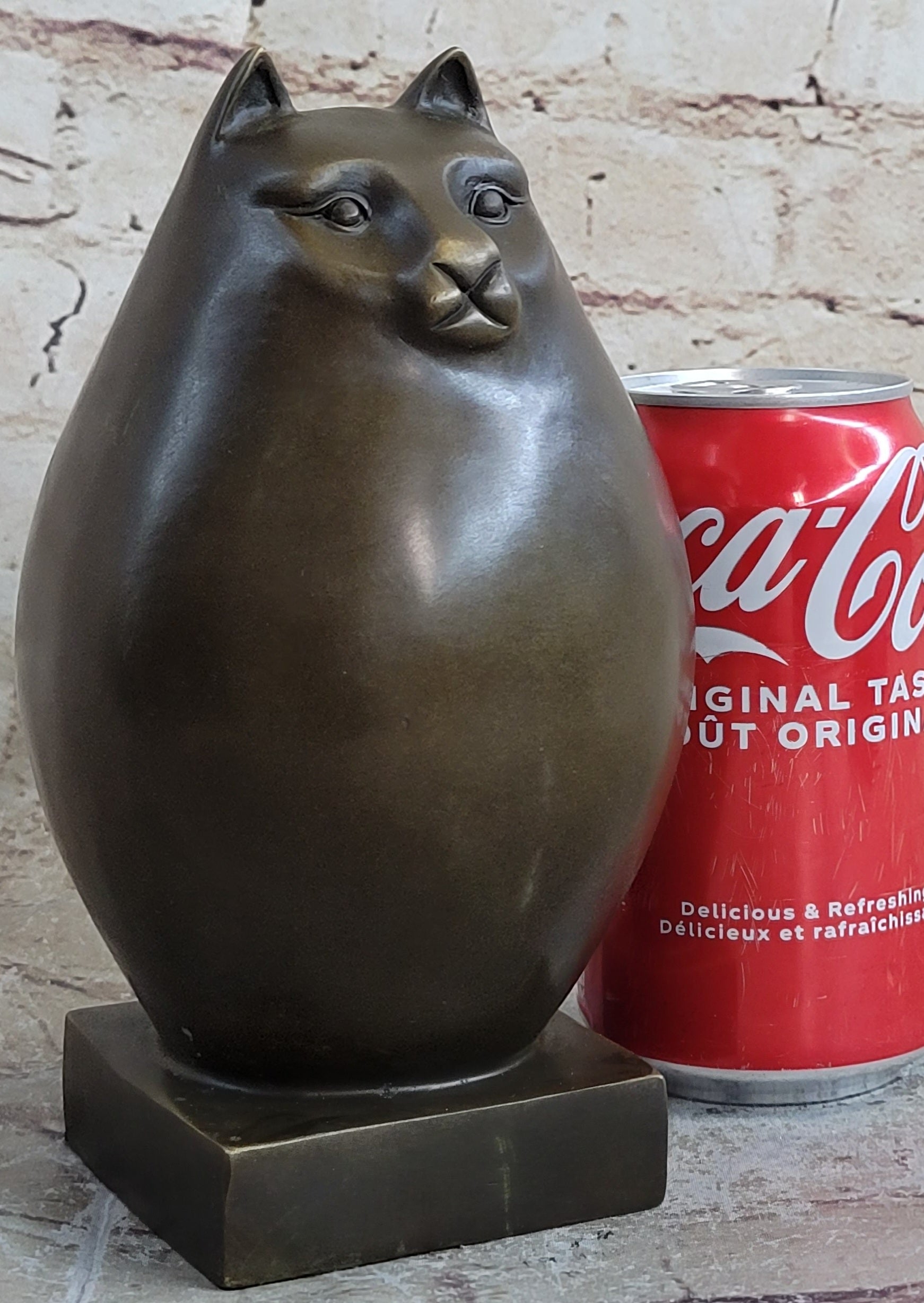 Fat Cat Abstract Bronze Modern Art Sculpture Fernando Botero