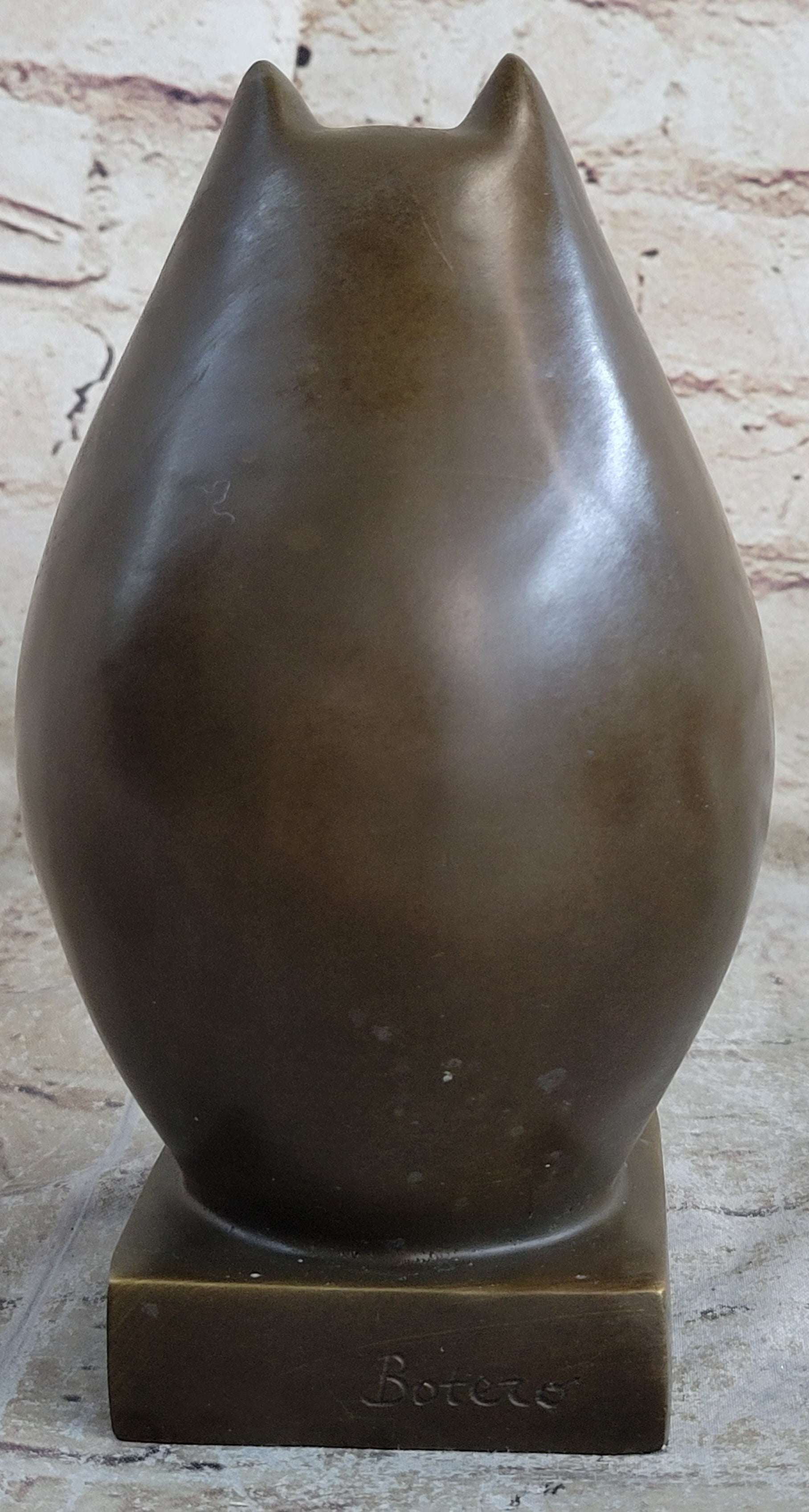 Fat Cat Abstract Bronze Modern Art Sculpture Fernando Botero