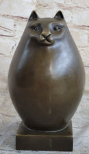 Fat Cat Abstract Bronze Modern Art Sculpture Fernando Botero