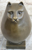Fat Cat Abstract Bronze Modern Art Sculpture Fernando Botero
