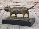 Fernando Botero Skinny Cat Bronze Abstract Modern Art 7" x 11"