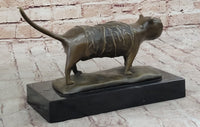 Fernando Botero Skinny Cat Bronze Abstract Modern Art 7" x 11"