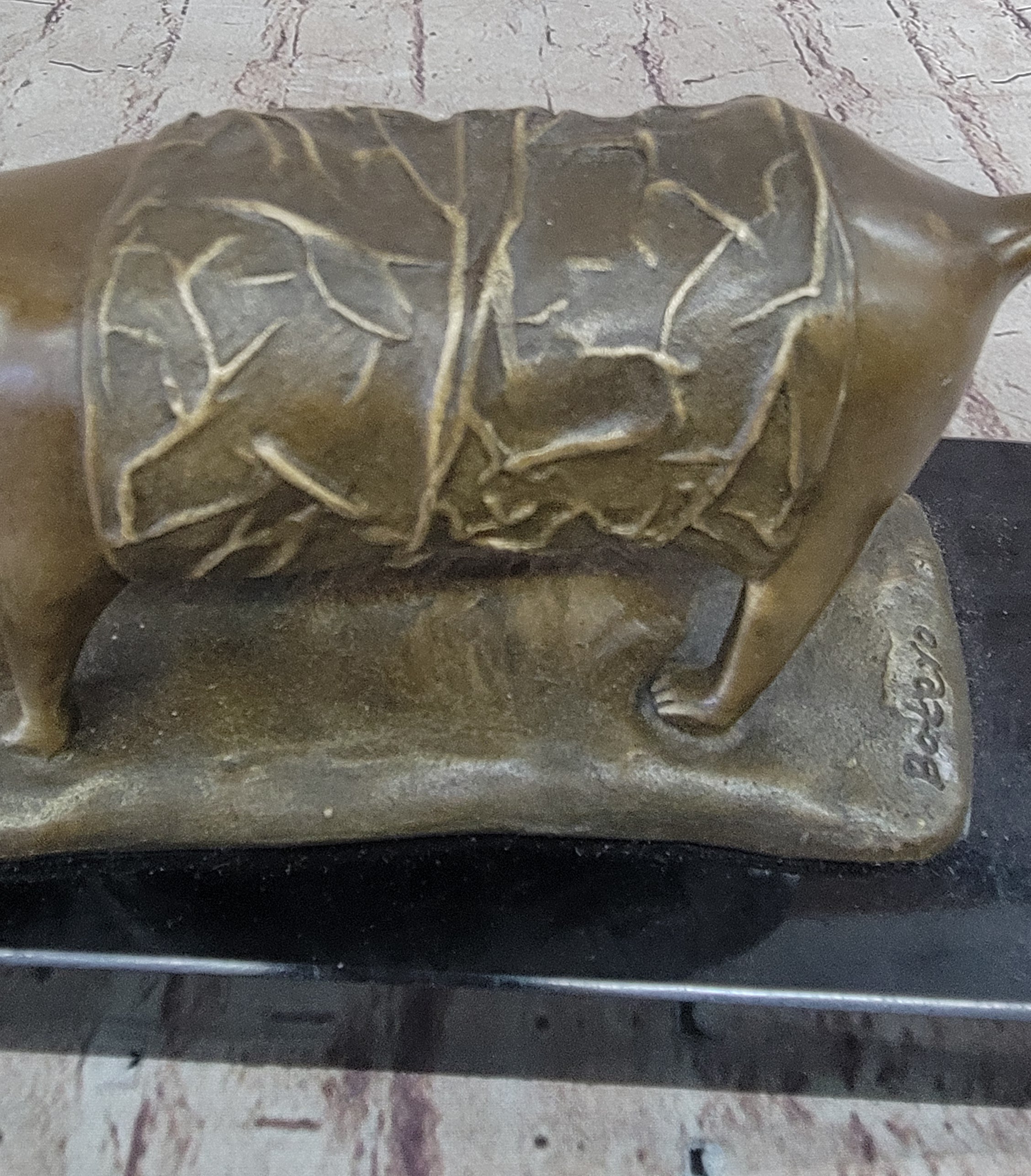 Fernando Botero Skinny Cat Bronze Abstract Modern Art 7" x 11"
