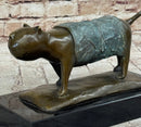 Abstract Cat Bronze Metal Sculpture After Fernando Botero