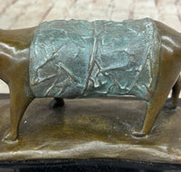 Abstract Cat Bronze Metal Sculpture After Fernando Botero