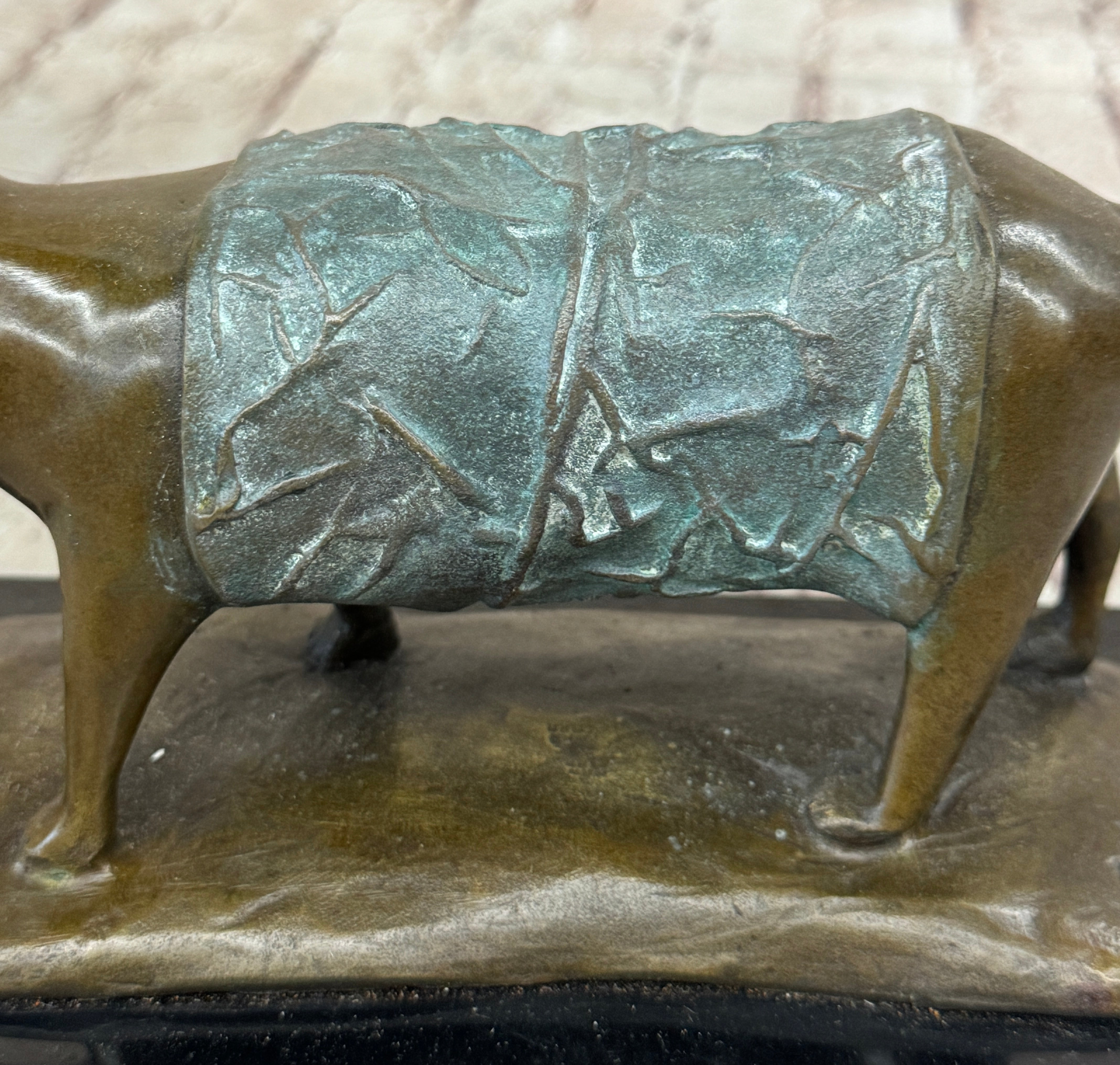 Abstract Cat Bronze Metal Sculpture After Fernando Botero
