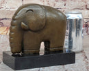 Abstract Modern Elephant Bronze Sculpture Dali Art on Marble