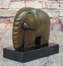 Abstract Modern Elephant Bronze Sculpture Dali Art on Marble