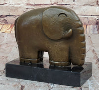 Abstract Modern Elephant Bronze Sculpture Dali Art on Marble