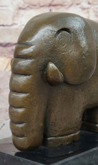 Abstract Modern Elephant Bronze Sculpture Dali Art on Marble