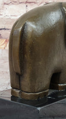 Abstract Modern Elephant Bronze Sculpture Dali Art on Marble