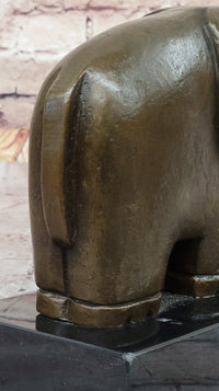 Abstract Modern Elephant Bronze Sculpture Dali Art on Marble