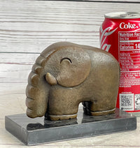 Abstract Elephant Bronze Sculpture Signed Dali on Marble Base
